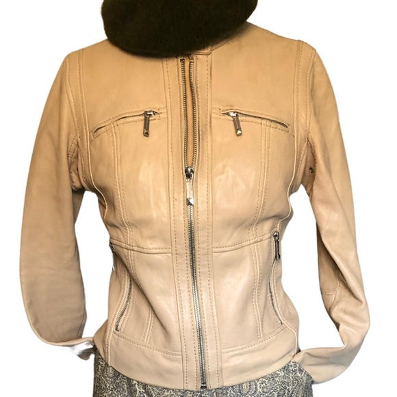MICHAEL KORS Zip Front Buttery Leather Jacket - Picture 6 of 6